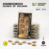 Gamers Grass Battle Ready Bases - Dunes of Bourak - Round 25mm (8x) (Designed for Infinity) (Special Order)