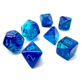 Dice: 7 pc: Gemini: Blue / Light Blue Luminary (EN) (Special Order)