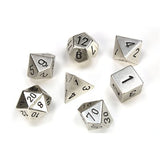 Dice: 7 pc: Metal: Silver (EN) (Special Order)