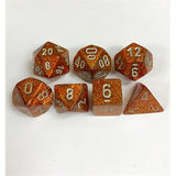 Dice: 7 pc: Glitter: Mini-Hedral: Gold / Silver (EN) (Special Order)