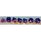 Dice: 7 pc: Translucent: Purple / White (EN) (Special Order)
