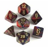 Dice: 7 pc: Gemini: Purple-Red / Gold (EN) (Special Order)