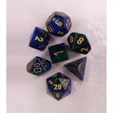 Dice: 7 pc: Gemini: Blue-Green / Gold (EN) (Special Order)