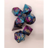 Dice: 7 pc: Gemini: Purple-Teal / Gold (EN) (Special Order)