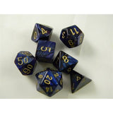 Dice: 7 pc: Scarab: Royal Blue / Gold (EN) (Special Order)