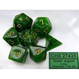 Dice: 7 pc: Vortex: Green / Gold (EN) (Special Order)