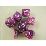 Dice: 7 pc: Festive: Violet / White (EN) (Special Order)