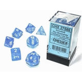 Dice: 7 pc: Borealis: Sky Blue / White (EN) (Special Order)