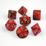 Dice: 7 pc: Vortex: Burgundy / Gold (EN) (Special Order)