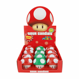 NINTENDO - SUPER MARIO - MUSHROOM - CHERRY SOUR CANDY TIN - CDU — LOT × 12 (Special Order)