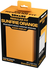 GATHERERS TAVERN DOMARU REGULAR FIT SLEEVES - SUNFIRE ORANGE 100CT (Special Order)