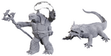 DND UNPAINTED MINIS WV24 TORTLE DRUID & WILD SHAPE GIANT LIZARD (Special Order)