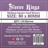 SK MEDIUM SQUARE SLEEVES 80MM X 80MM 110CT (Special Order)