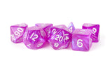 ACRYLIC 7 DICE SET STARDUST PURPLE 16MM (Special Order)