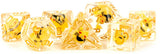 RESIN 7 DICE SET CAT INCLUSION 16MM (Special Order)