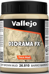 VALLEJO: DIORAMA EFFECTS LIGHT BROWN MUD 200ML (Special Order)