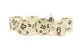 RESIN 7 DICE SET ICY OPAL CLEAR 16MM (Special Order)