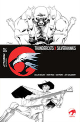 THUNDERCATS X SILVERHAWKS #4 CVR L FOC BONUS DECLAN SHALVEY LINE ART VAR (Special Order)
