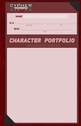 CYPHER SYSTEM RPG CHARACTER PORTFOLIO (Special Order)