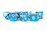 METAL 7 DICE SET BLUE 16MM (Special Order)
