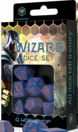 WIZARD DARK-BLUE AND ORANGE DICE SET (Special Order)