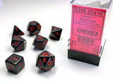 OPAQUE 7-DIE SET BLACK/RED (Special Order)