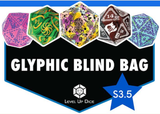 LEVEL UP DICE GLYPHIC BLIND BAG S3.5 6CT DISPLAY (Special Order)