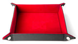 FOLD UP DICE VELVET TRAY W/ PU LEATHER RED (Special Order)