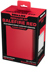 GATHERERS TAVERN DOMARU REGULAR FIT SLEEVES - BALEFIRE RED 100CT (Special Order)