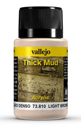 VALLEJO: WEATHERING LIGHT BROWN THICK MUD 40ML (Special Order)