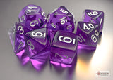 MINI TRANSLUCENT 7-DIE SET PURPLE/WHITE (Special Order)