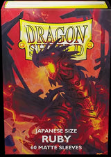 DRAGON SHIELD SLEEVES JAPANESE MATTE RUBY 60CT (Special Order)