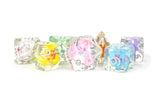 RESIN 7 DICE SET LOVE INCLUSION 16MM (Special Order)