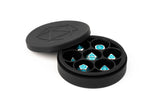 SILICONE 7 DICE CASE ROUND BLACK (Special Order)