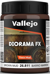 VALLEJO: DIORAMA EFFECTS BROWN THICK MUD 200ML (Special Order)