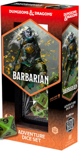 DND ADVENTURE DICE BARBARIAN: GREEN/BROWN (Special Order)