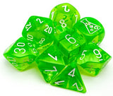 TRANSLUCENT 7-DIE SET RAD GREEN/WHITE (Special Order)