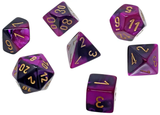 MINI GEMINI 7-DIE SET BLACK-PURPLE/GOLD (Special Order)