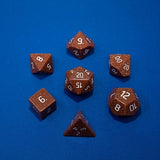 UP DICE GEMSTONE 7-SET RPG GOLD SANDSTONE (Special Order)
