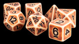 RESIN 7 DICE SET ANCIENT BROWN 16MM (Special Order)