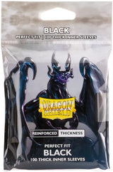 DRAGON SHIELD SLEEVES PERFECT FIT THICK INNER BLACK 100CT (Special Order)