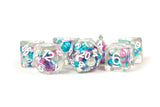 RESIN 7 DICE SET PEARL GRADIENT PRPL/TEAL/WHT 16MM (Special Order)