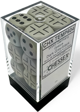 WWII GERMAN OPAQUE DARK GREY/BLACK 12D6 16MM DICE BLOCK (Special Order)