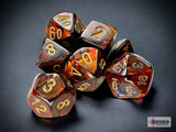 MINI SCARAB 7-DIE SET BLUE BLOOD/GOLD (Special Order)