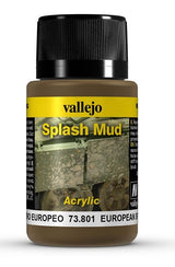 VALLEJO: WEATHERING EUROPEAN SPLASH MUD (40ML) (Special Order)