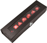 UP DICE HEAVY METAL DND 7-DIE SET RED/WHITE (Special Order)