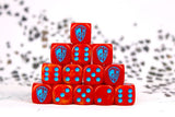 CONQUEST: HUNDRED KINGDOM RED SWIRL DICE SET (Special Order)