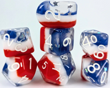 SET OF 7 DICE: STARS & STRIPES (Special Order)