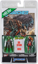 SPAWN 3" FIG WITH COMIC 2PK-WV2-SHE SPAWN & CURSE (Special Order)