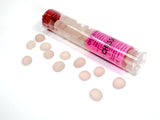 GLASS STONES CRYSTAL FROSTED PINK QTY 40 5.5" TUBE (Special Order)